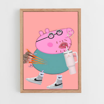 ap-daddy pig-1 cadre Bois clair