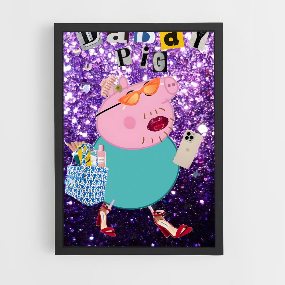 ap-daddy pig-3 cadre Noir