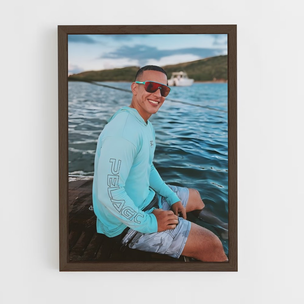 ap-daddy yankee-7 cadre Bois foncé