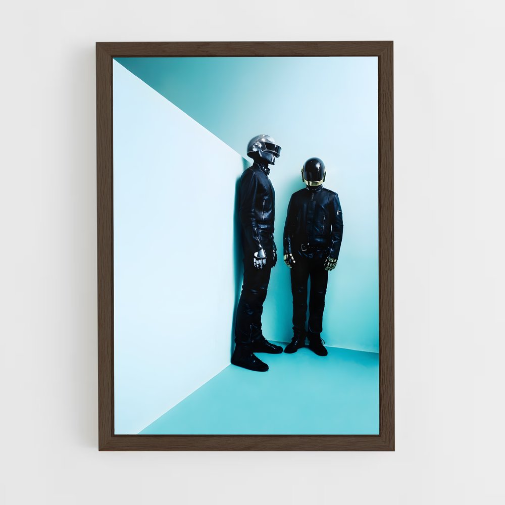 ap-daft punk-4 cadre Bois foncé
