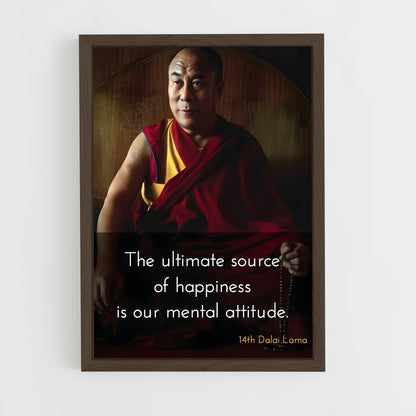 ap-dalai lama-7 cadre Bois foncé