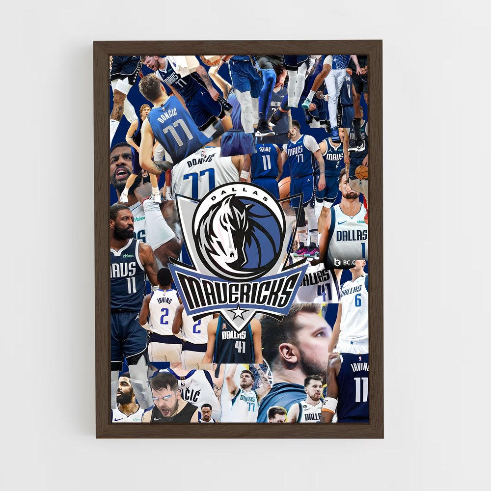 ap-dallas mavericks-3 cadre Bois foncé