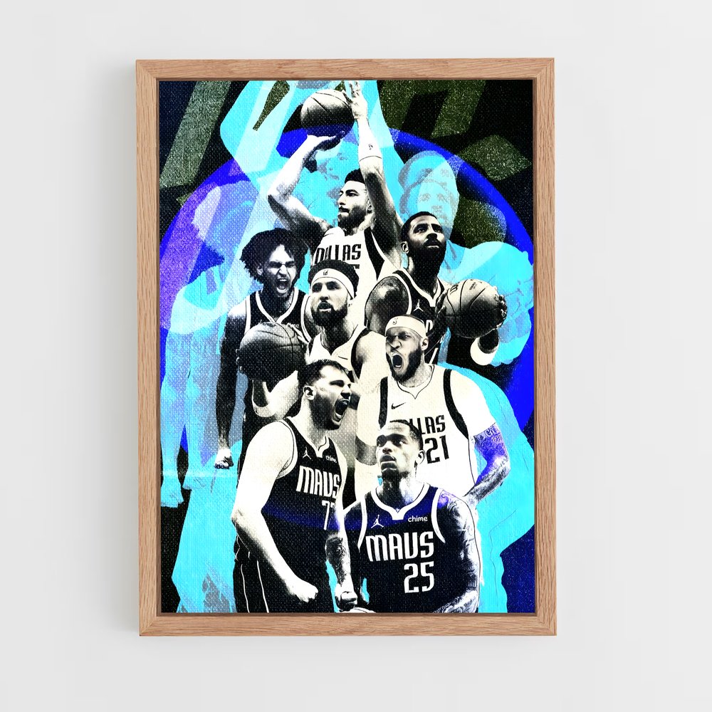 ap-dallas mavericks-6 cadre Bois clair