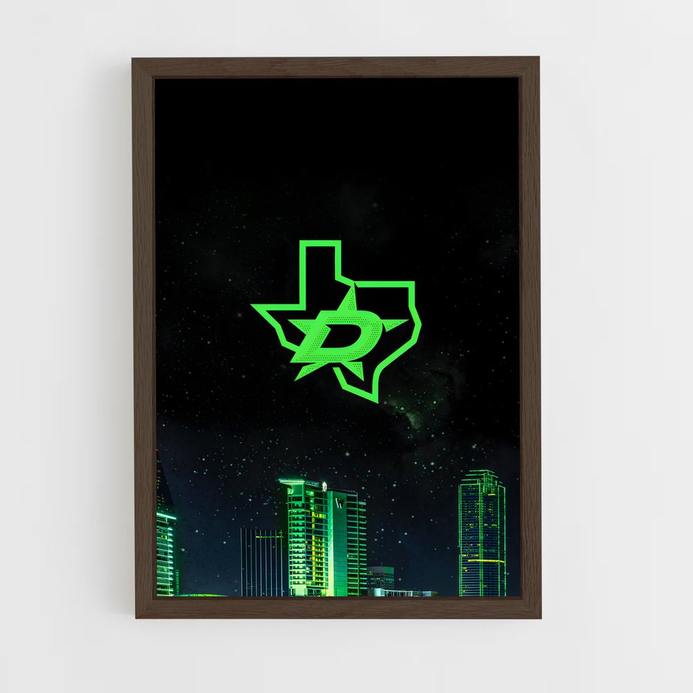ap-dallas stars-9 cadre Bois foncé