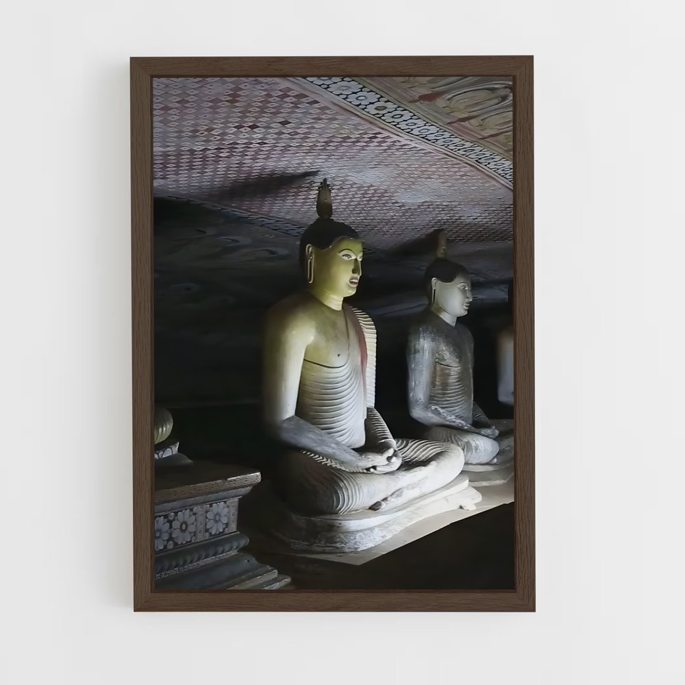ap-dambulla cave temple-3 cadre Bois foncé