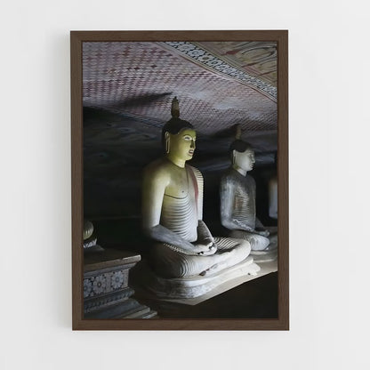 ap-dambulla cave temple-3 cadre Bois foncé