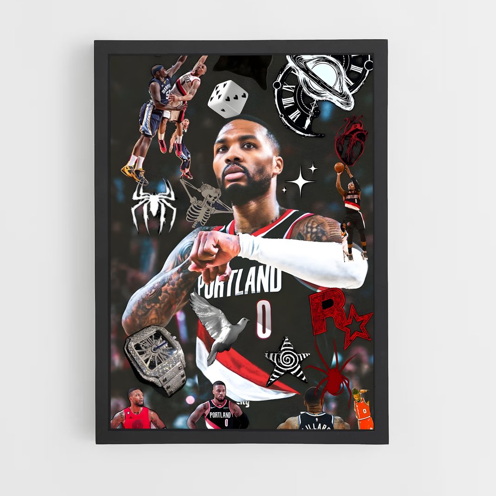 ap-damian lillard-2 cadre Noir