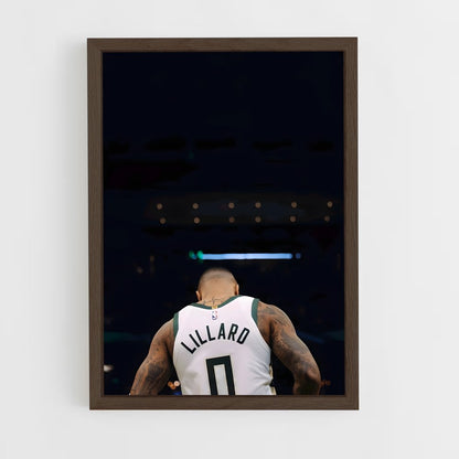 ap-damian lillard-3 cadre Bois foncé