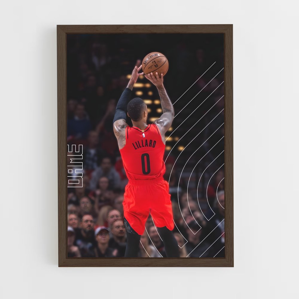 ap-damian lillard-7 cadre Bois foncé