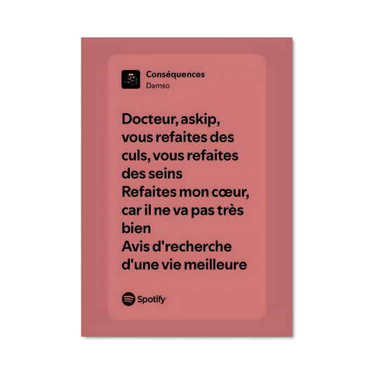 Poster Paroles de Damso