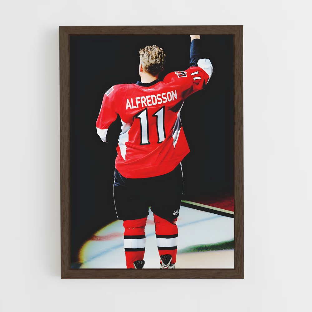 ap-daniel alfredsson-2 cadre Bois foncé