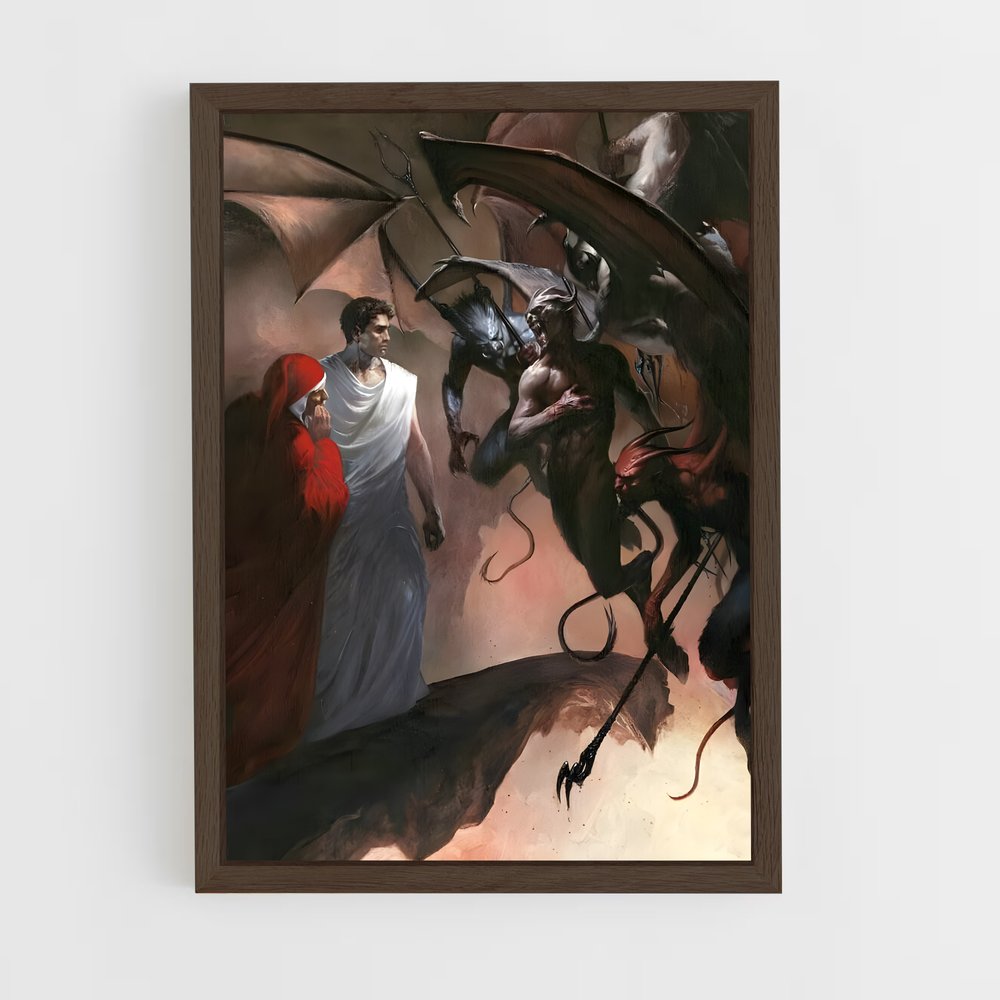 ap-dante alighieri-6 cadre Bois foncé