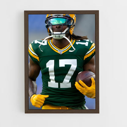 ap-davante adams-1 cadre Bois foncé