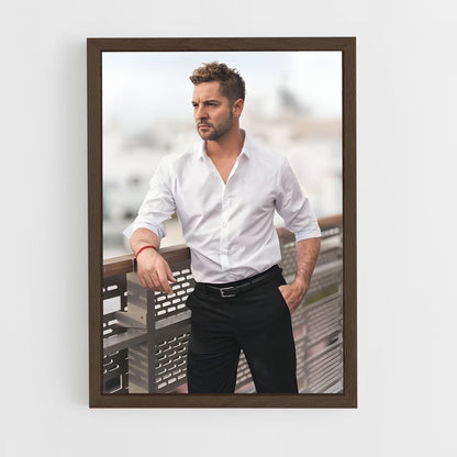 ap-david bisbal-4 cadre Bois foncé