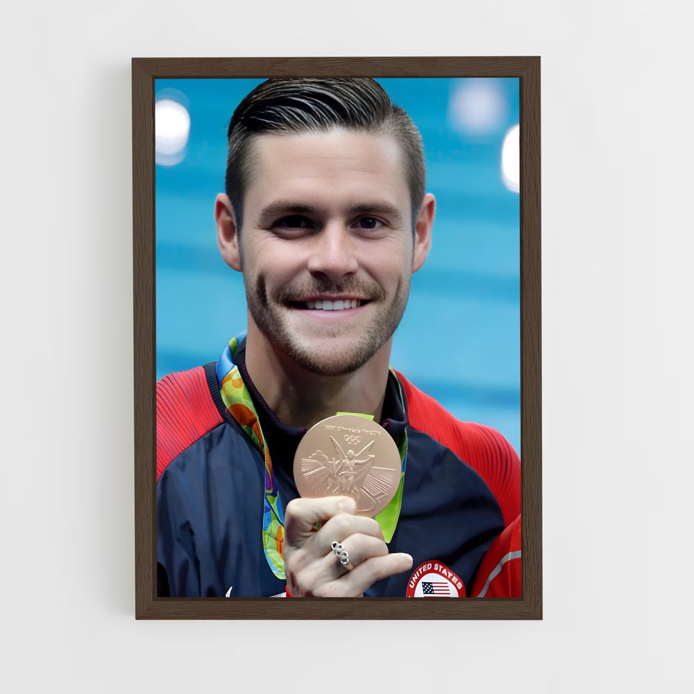 ap-david boudia-1 cadre Bois foncé