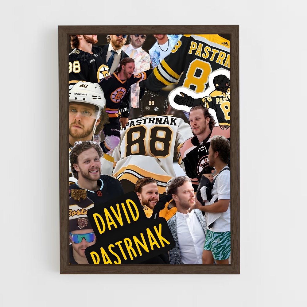 ap-david pastrnak-5 cadre Bois foncé