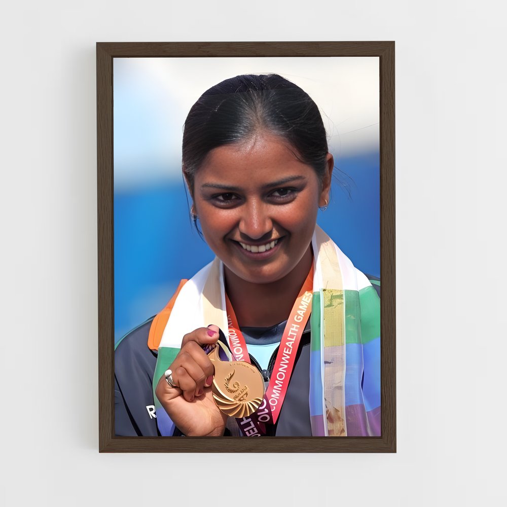 ap-deepika kumari-1 cadre Bois foncé