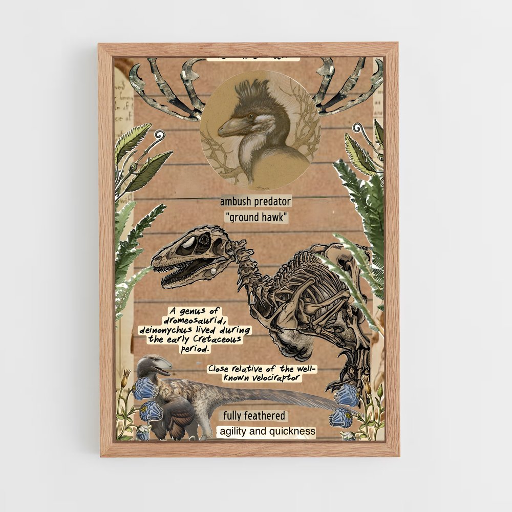 ap-deinonychus-3 cadre Bois clair