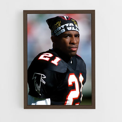 ap-deion sanders-6 cadre Bois foncé