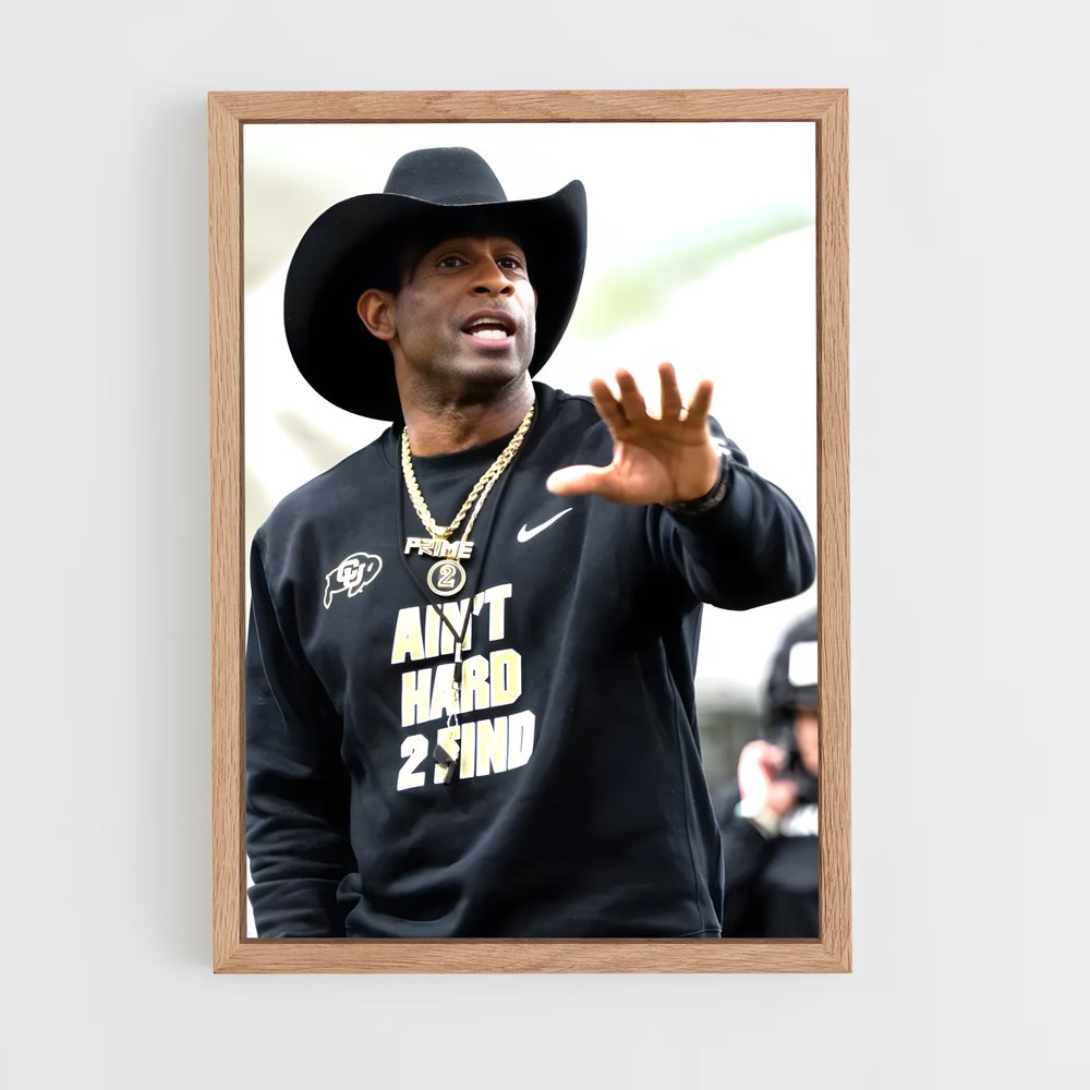 ap-deion sanders-8 cadre Bois clair