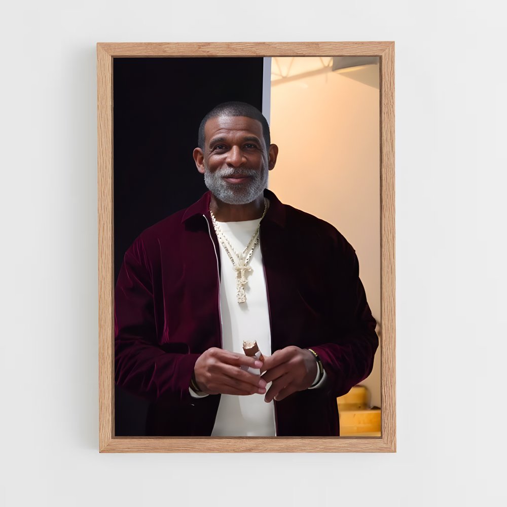 ap-deion sanders-9 cadre Bois clair