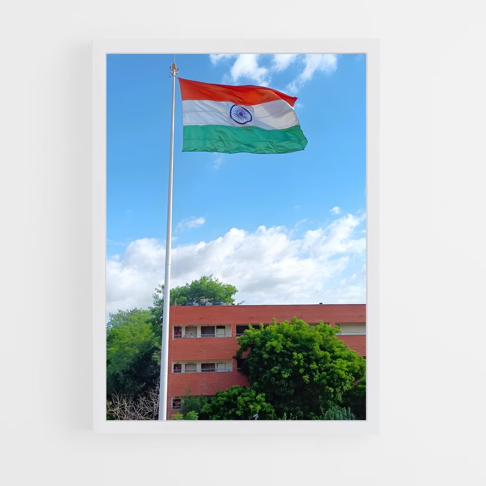 ap-delhi flag-2 cadre Blanc