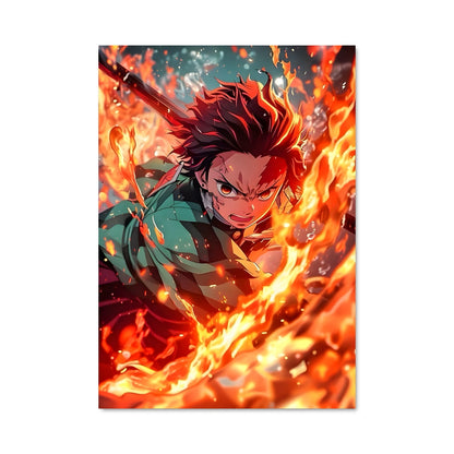 Poster Dans les Flammes