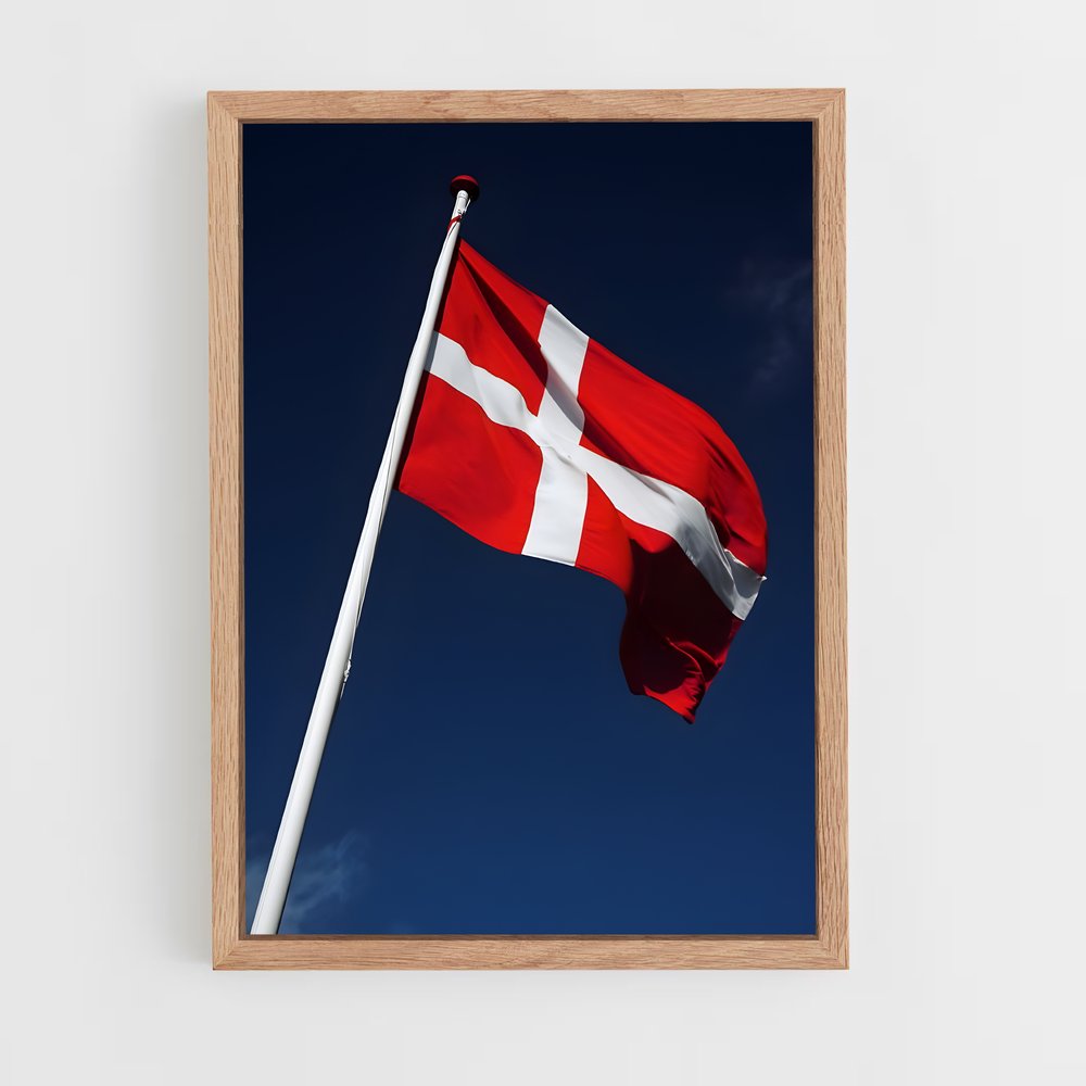 ap-denmark flag-1 cadre Bois clair