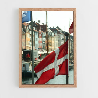 ap-denmark flag-2 cadre Bois clair