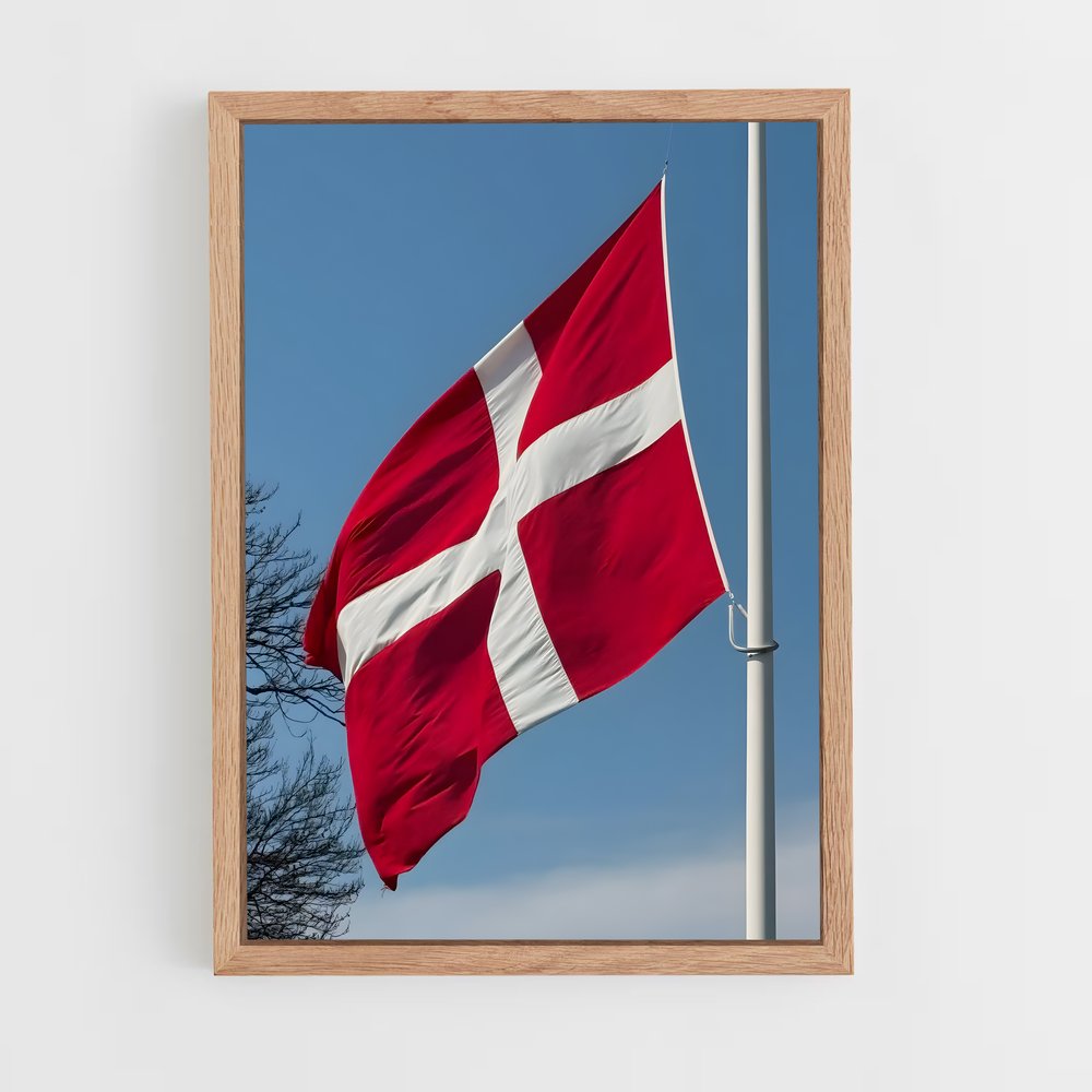 ap-denmark flag-5 cadre Bois clair