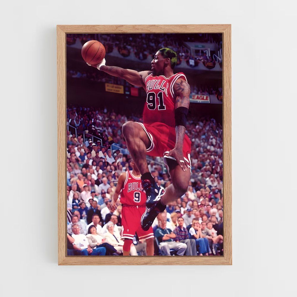 ap-dennis rodman-12 cadre Bois clair