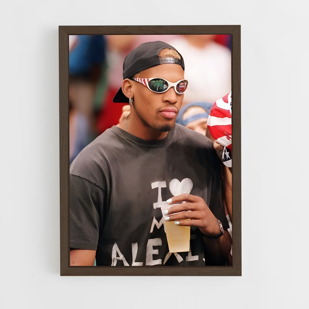 ap-dennis rodman-7 cadre Bois foncé