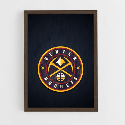 ap-denver nuggets-6 cadre Bois foncé