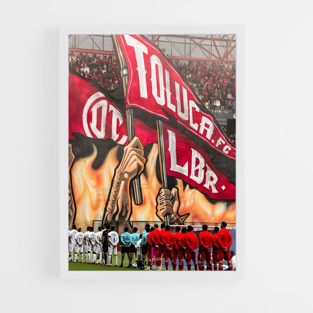 ap-deportivo toluca fc-3 cadre Blanc