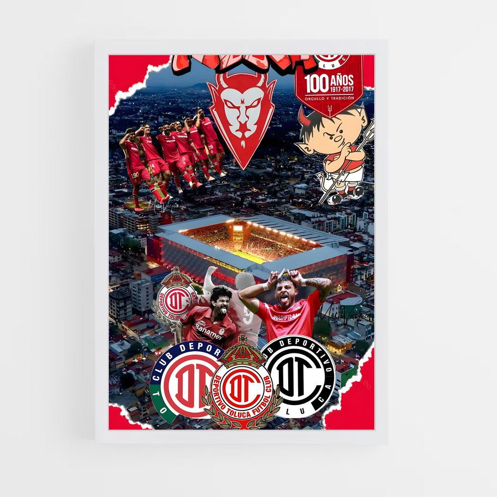 ap-deportivo toluca fc-4 cadre Blanc