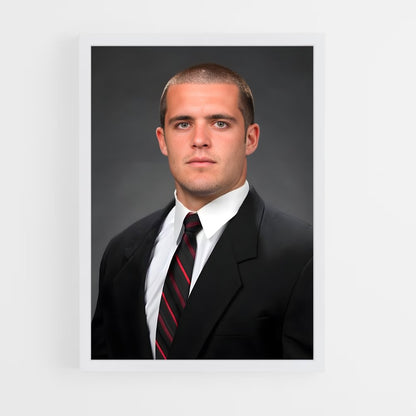 ap-derek carr-6 cadre Blanc