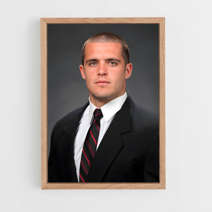 ap-derek carr-6 cadre Bois clair
