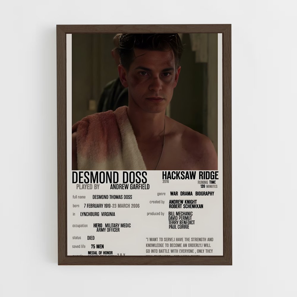 ap-desmond doss-3 cadre Bois foncé