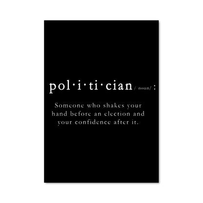Poster Politique Noire