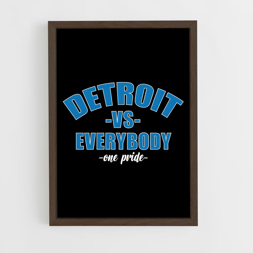 ap-detroit lions-2 cadre Bois foncé