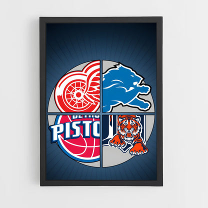 ap-detroit pistons-5 cadre Noir