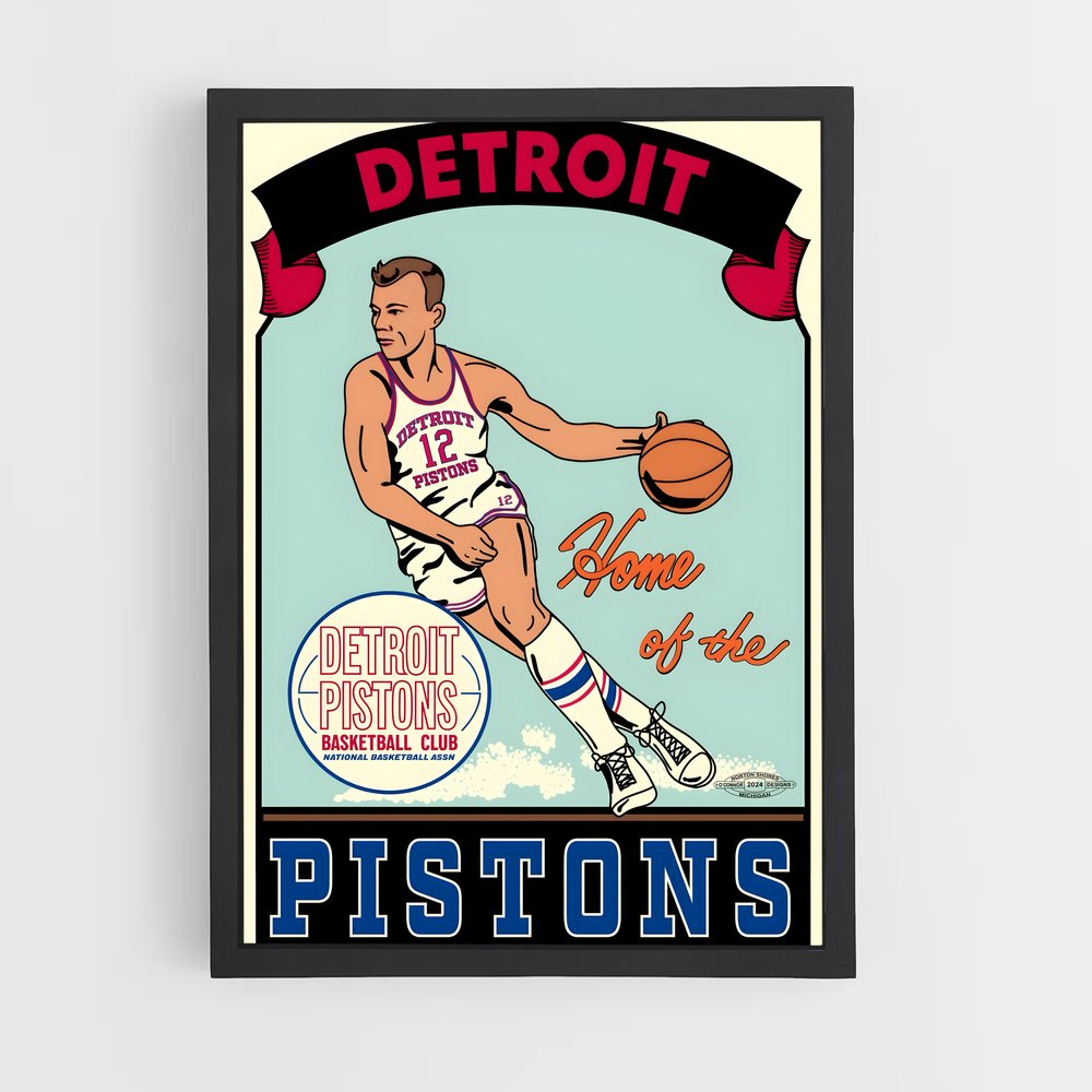 ap-detroit pistons-6 cadre Noir