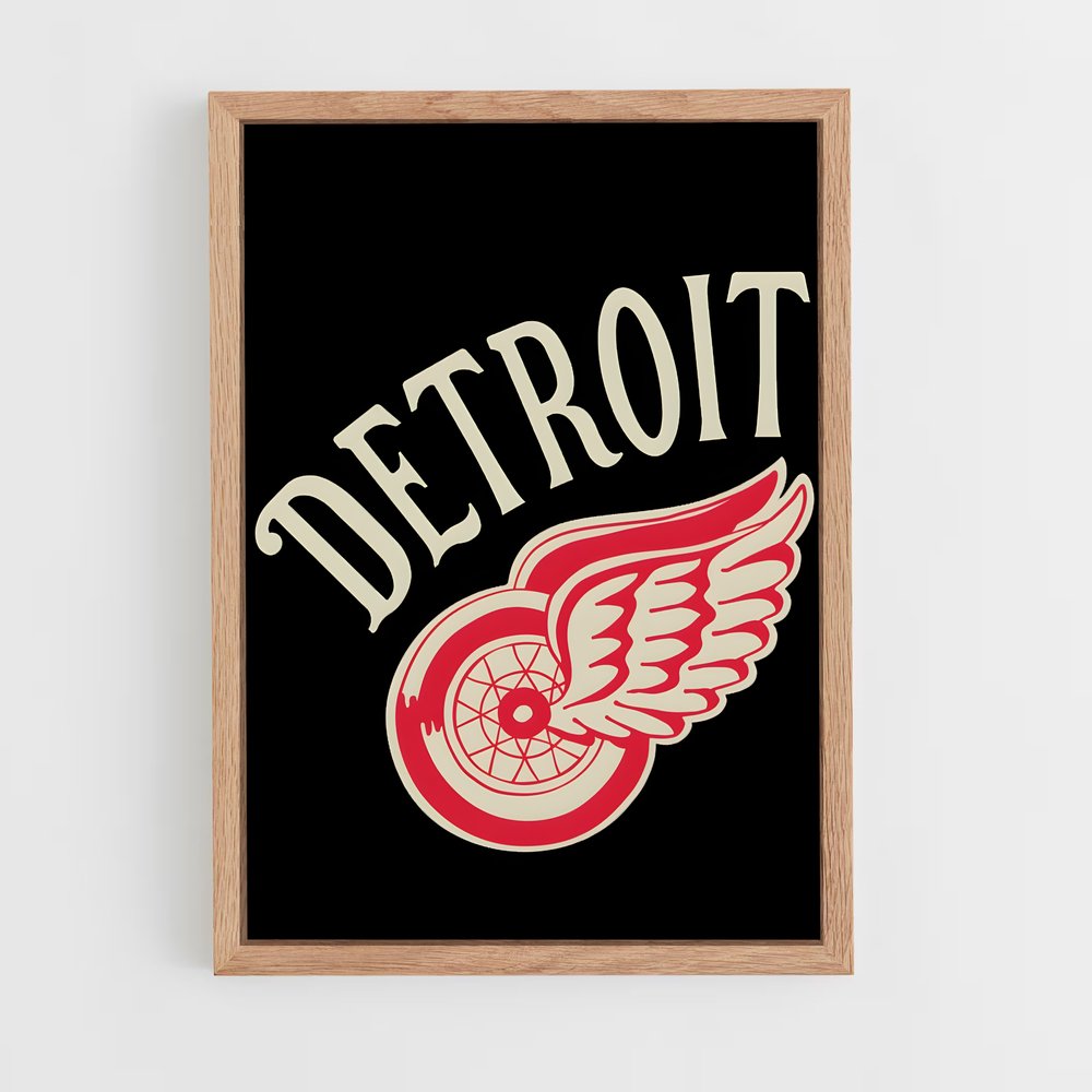 ap-detroit red wings-1 cadre Bois clair