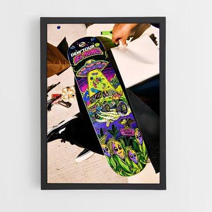 ap-dew tour skateboard-1 cadre Noir