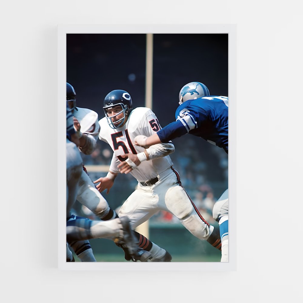 ap-dick butkus-7 cadre Blanc