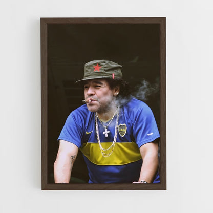 ap-diego maradona-3 cadre Bois foncé