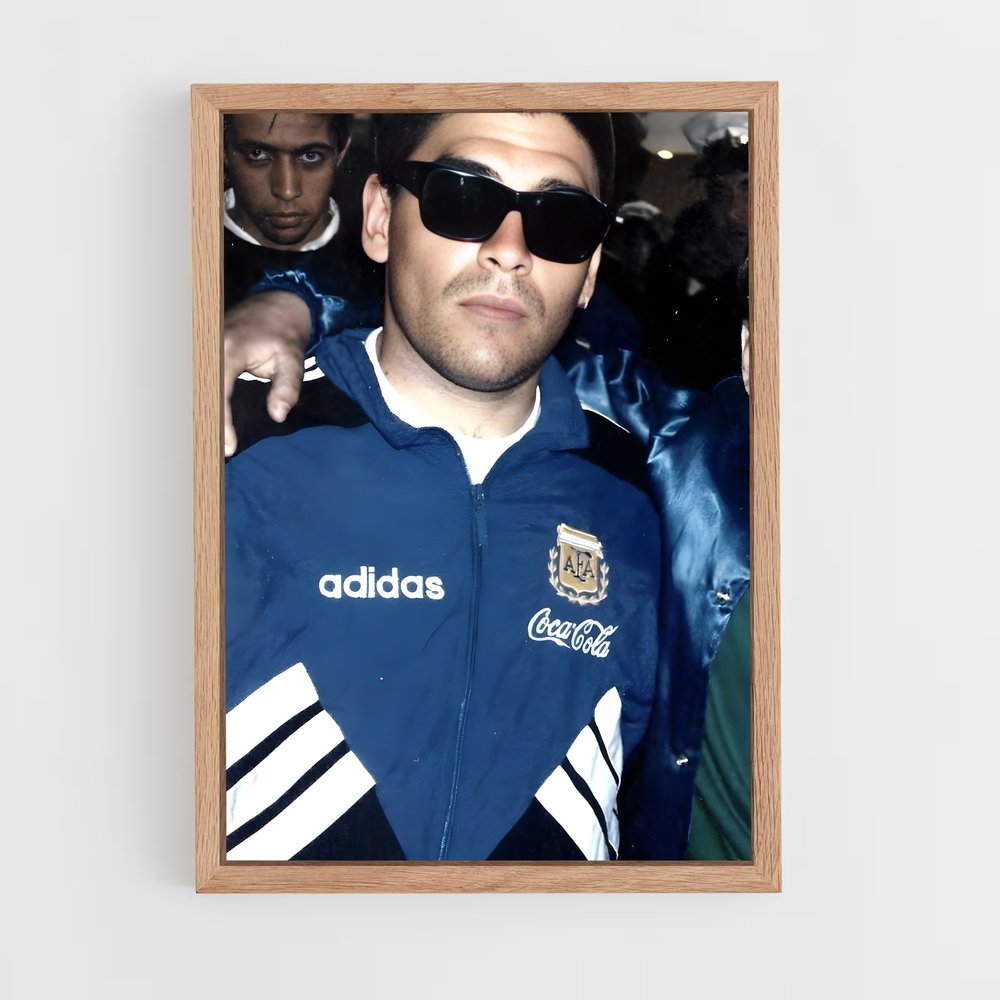 ap-diego maradona-7 cadre Bois clair