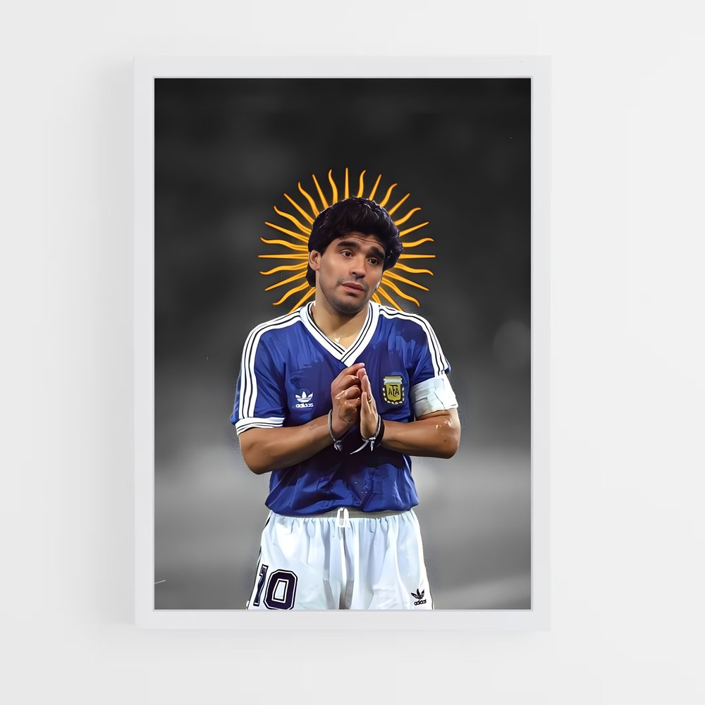 ap-diego maradona-8 cadre Blanc