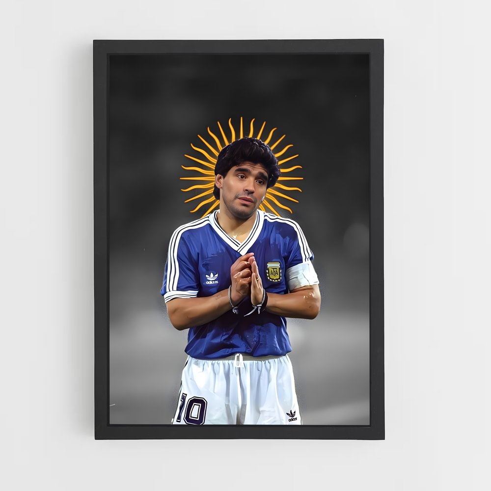 ap-diego maradona-8 cadre Noir
