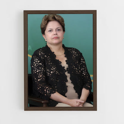 ap-dilma rousseff-2 cadre Bois foncé